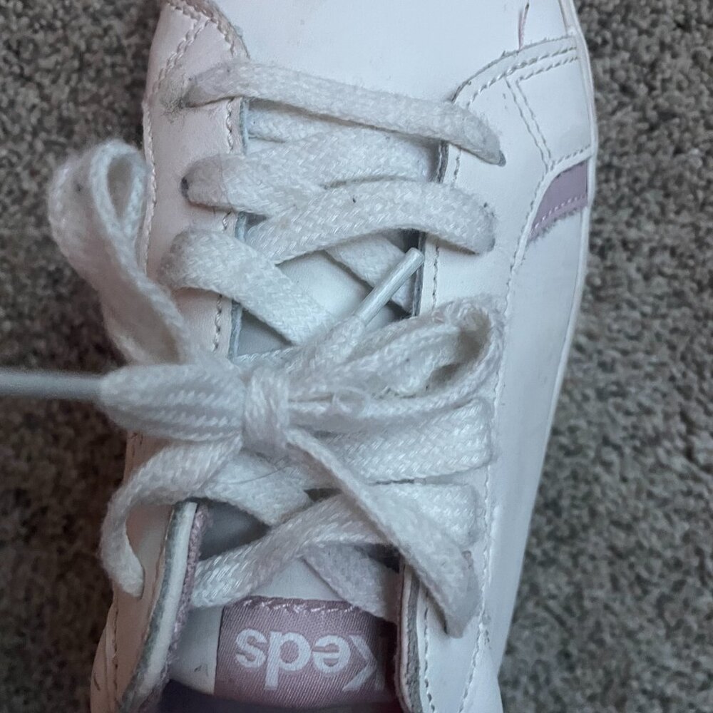 Leather Keds with pink accents, size 8 - Picture 4 of 6